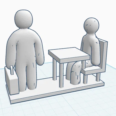 Mô hình 3D Stickman The Office trang trí bàn làm việc cực chất