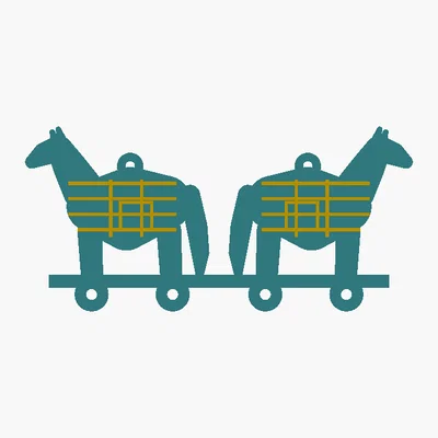 Bông Tai Ngựa Gỗ thành Troy — Charm Ngựa Gỗ Trojan
