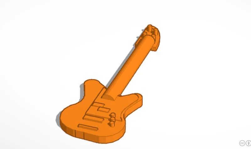 Mô hình đàn Bass Guitar tương thích Lego Minifig siêu chất