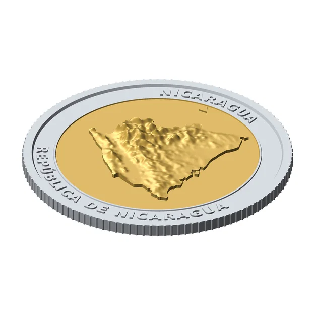 Đồng xu địa hình 3D Nicaragua 85 mm – Token sưu tầm chạm nổi - Image 4