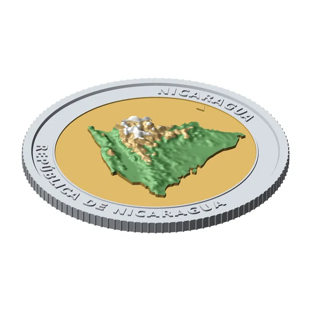 Đồng xu địa hình 3D Nicaragua 85 mm – Token sưu tầm chạm nổi - Image 5