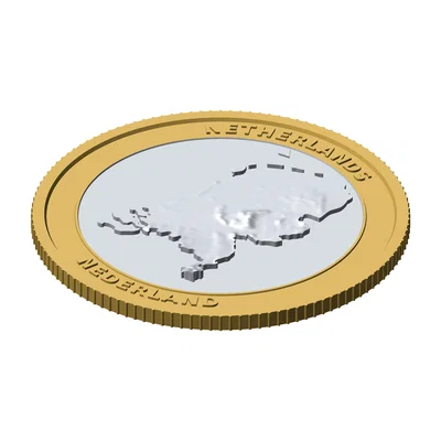 Đồng xu địa hình 3D Hà Lan 85 mm – Token sưu tầm nổi