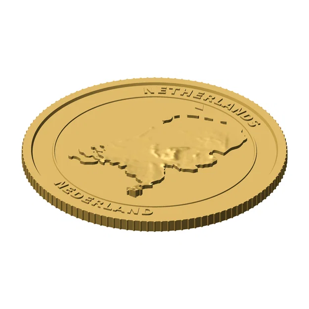 Đồng xu địa hình 3D Hà Lan 85 mm – Token sưu tầm nổi - Image 2