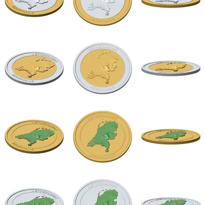 Đồng xu địa hình 3D Hà Lan 85 mm – Token sưu tầm nổi