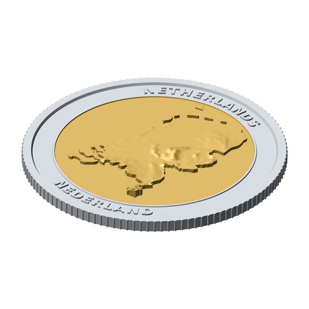 Đồng xu địa hình 3D Hà Lan 85 mm – Token sưu tầm nổi - Image 4