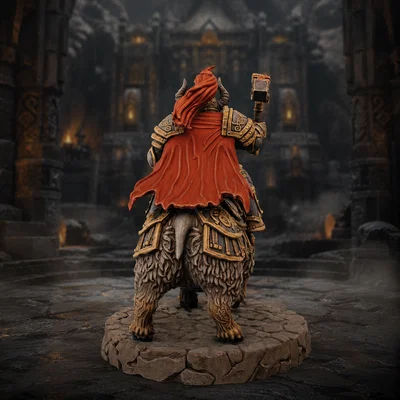 Vhorlath Realms – Tộc Lùn – Ironhorn Ramthane (Mô hình 3D Dark Fantasy STL)