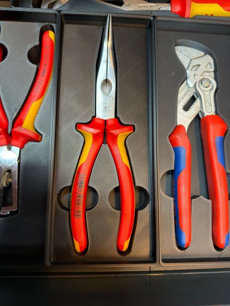 Khay Gridfinity cho kìm mũi nhọn Knipex 26 26 200 - Image 1