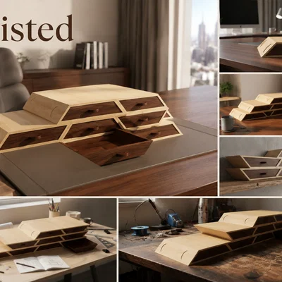 Hệ thống ngăn kéo module Twisted0 - Tối ưu hóa không gian bàn làm việc