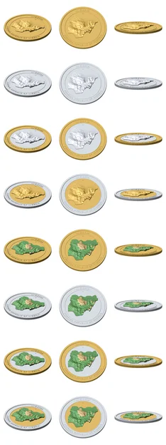 Đồng xu địa hình 3D Nigeria 85 mm – Món quà sưu tầm độc đáo - Image 3