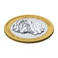 Đồng xu phù điêu địa hình 3D Bắc Macedonia 85 mm – Quà tặng sưu tầm - Thumbnail 3
