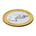 Đồng xu địa hình 3D Bắc Triều Tiên 85 mm – Token sưu tầm phù điêu - Thumbnail 3