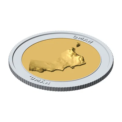 Đồng xu địa hình 3D Oman 85 mm – Quà lưu niệm phù điêu