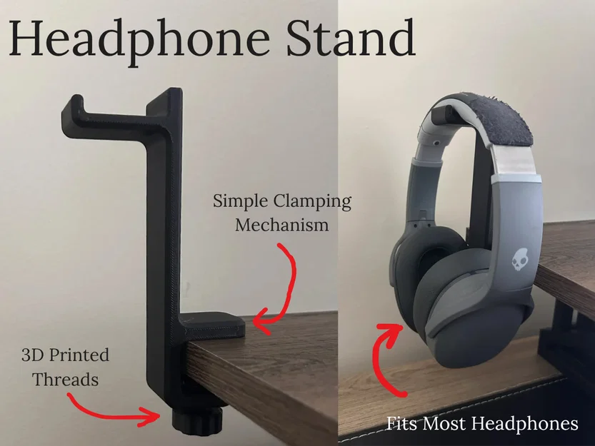 Giá Treo Tai Nghe Kẹp Bàn (Desk Clamp Headphone Stand) - Image 1