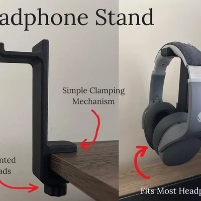 Giá Treo Tai Nghe Kẹp Bàn (Desk Clamp Headphone Stand)