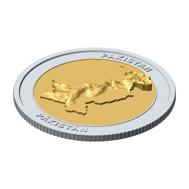 Đồng xu sưu tầm địa hình 3D Pakistan 85 mm – Phiên bản phù điêu nổi - Image 3
