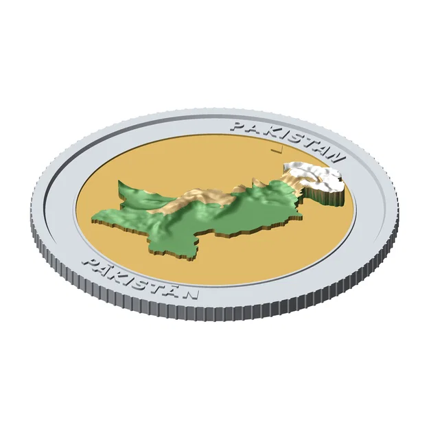 Đồng xu sưu tầm địa hình 3D Pakistan 85 mm – Phiên bản phù điêu nổi - Image 5