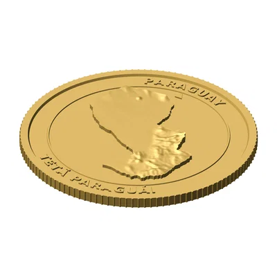 Đồng Xu 3D Địa Hình Paraguay 85 mm – Quà Tặng Sưu Tầm