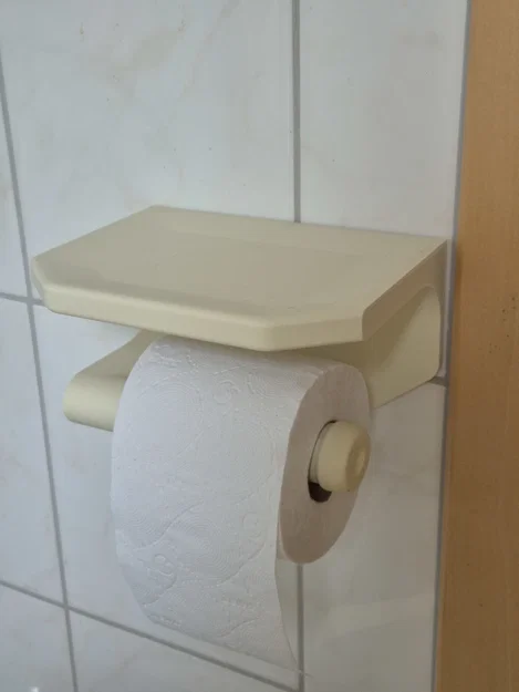 Giá đỡ giấy vệ sinh tích hợp kệ để đồ tiện lợi - Image 1