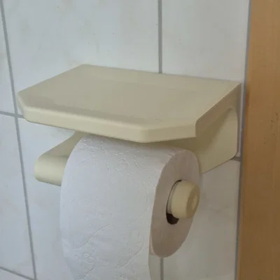 Giá đỡ giấy vệ sinh tích hợp kệ để đồ tiện lợi