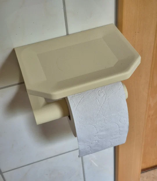 Giá đỡ giấy vệ sinh tích hợp kệ để đồ tiện lợi - Image 2