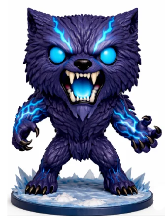 Mô hình Sói Xanh (Blue Wolf) phong cách FunkoPop - File in 3D chất lượng - Image 1