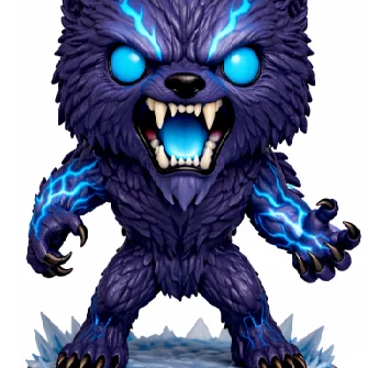 Mô hình Sói Xanh (Blue Wolf) phong cách FunkoPop - File in 3D chất lượng
