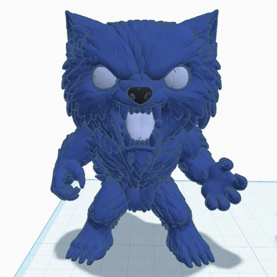 Mô hình Sói Xanh (Blue Wolf) phong cách FunkoPop - File in 3D chất lượng