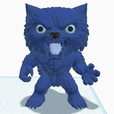 Mô hình Sói Xanh (Blue Wolf) phong cách FunkoPop - File in 3D chất lượng