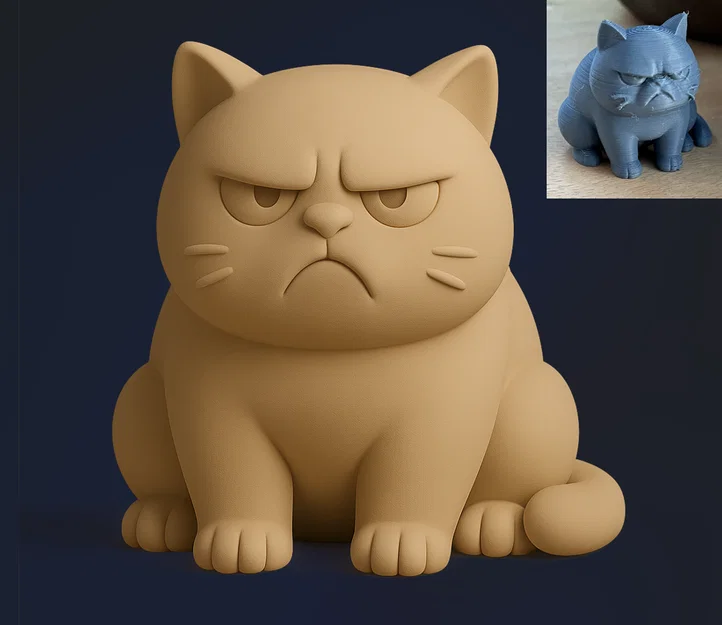 Mô hình Mèo Ú Quạu Quọ (Grumpy Fat Cat) - Image 1