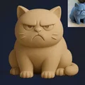 Mô hình Mèo Ú Quạu Quọ (Grumpy Fat Cat) - Thumbnail 1