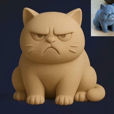 Mô hình Mèo Ú Quạu Quọ (Grumpy Fat Cat)