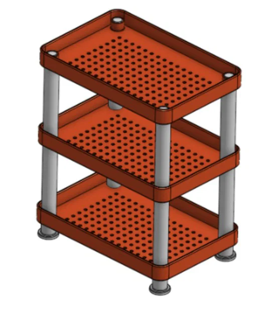 Kệ Góc Nhà Tắm Đa Tầng Hình Chữ Nhật – Bộ Sắp Xếp Đồ Dùng In 3D - Image 1