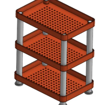 Kệ Góc Nhà Tắm Đa Tầng Hình Chữ Nhật – Bộ Sắp Xếp Đồ Dùng In 3D