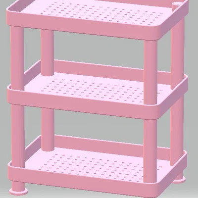 Kệ Góc Nhà Tắm Đa Tầng Hình Chữ Nhật – Bộ Sắp Xếp Đồ Dùng In 3D