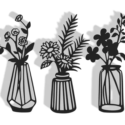 Bộ tranh treo tường Flower Decors in 3D trang trí nhà cửa