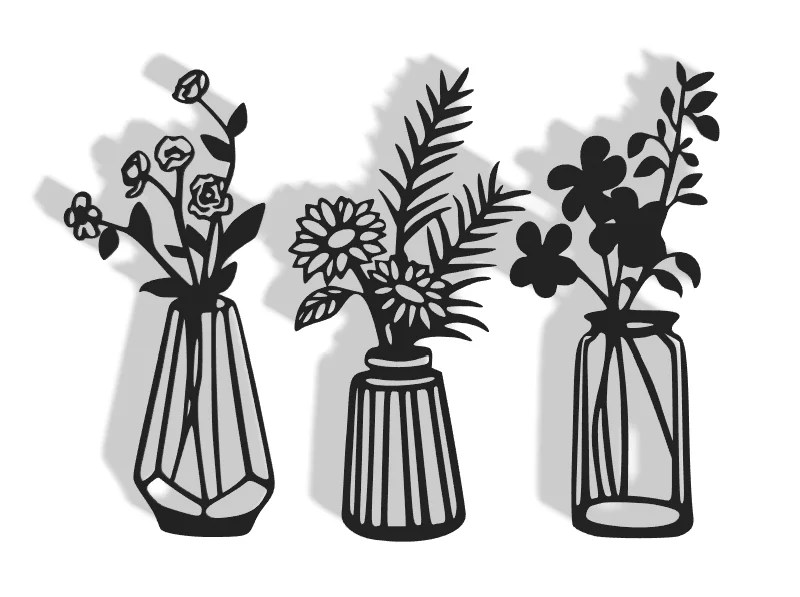 Bộ tranh treo tường Flower Decors in 3D trang trí nhà cửa