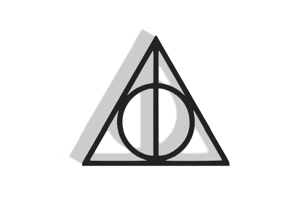 Mô hình 3D biểu tượng Bảo bối Tử thần Harry Potter trang trí tường - Image 1