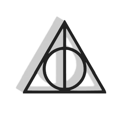 Mô hình 3D biểu tượng Bảo bối Tử thần Harry Potter trang trí tường