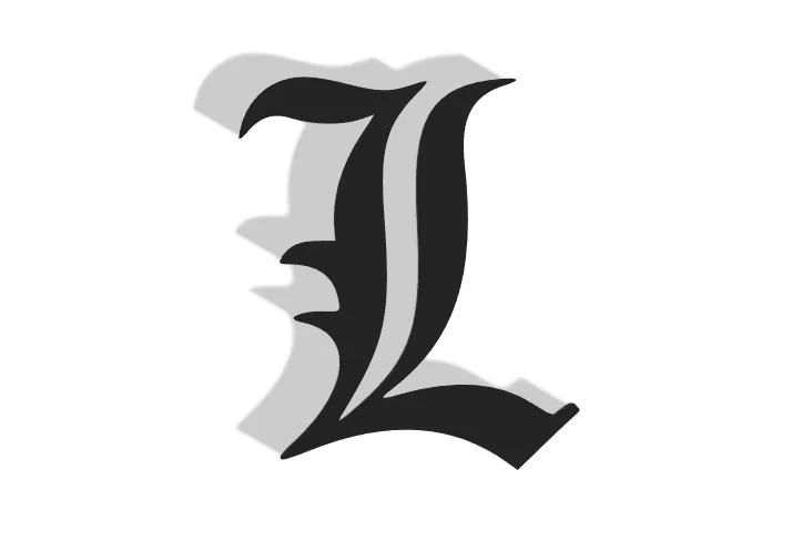 Mô hình trang trí chữ L phong cách Death Note ấn tượng - Image 1