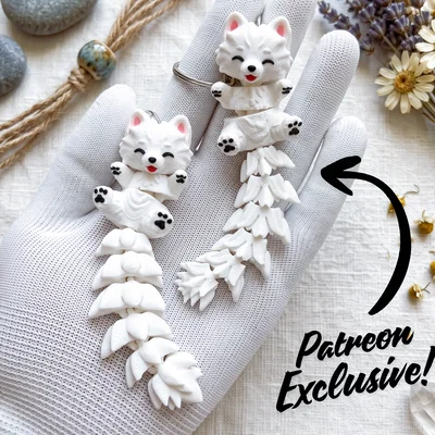 Mô hình chú chó Samoyed Flexi đáng yêu - Đồ chơi, móc khóa & nam châm