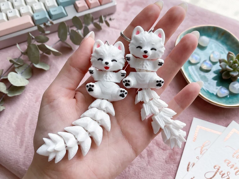 Mô hình chú chó Samoyed Flexi đáng yêu - Đồ chơi, móc khóa & nam châm - Image 5