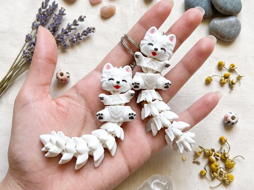Mô hình chú chó Samoyed Flexi đáng yêu - Đồ chơi, móc khóa & nam châm - Image 10