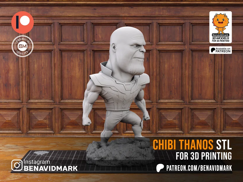 Tượng Chibi Thanos - File STL cho in 3D - Image 1
