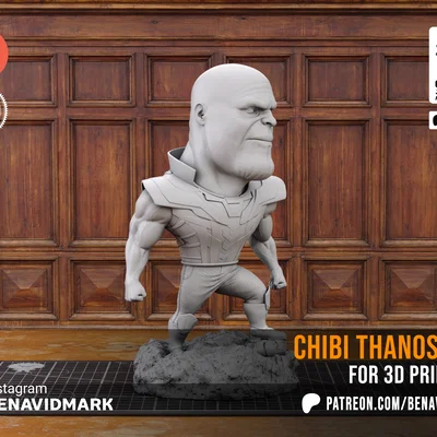 Tượng Chibi Thanos - File STL cho in 3D