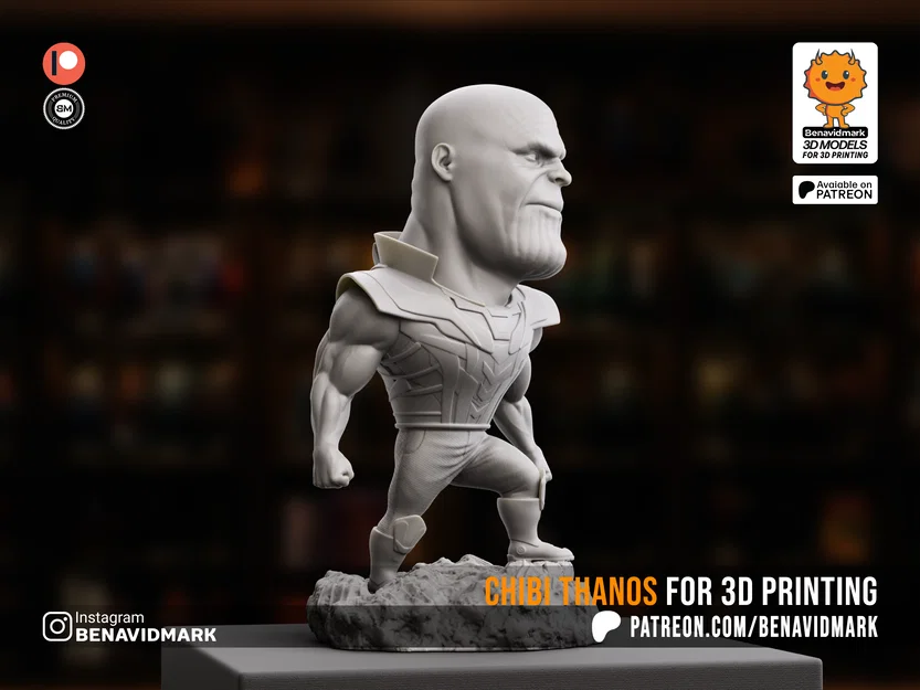Tượng Chibi Thanos - File STL cho in 3D - Image 2
