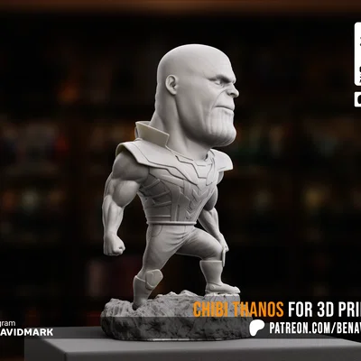 Tượng Chibi Thanos - File STL cho in 3D
