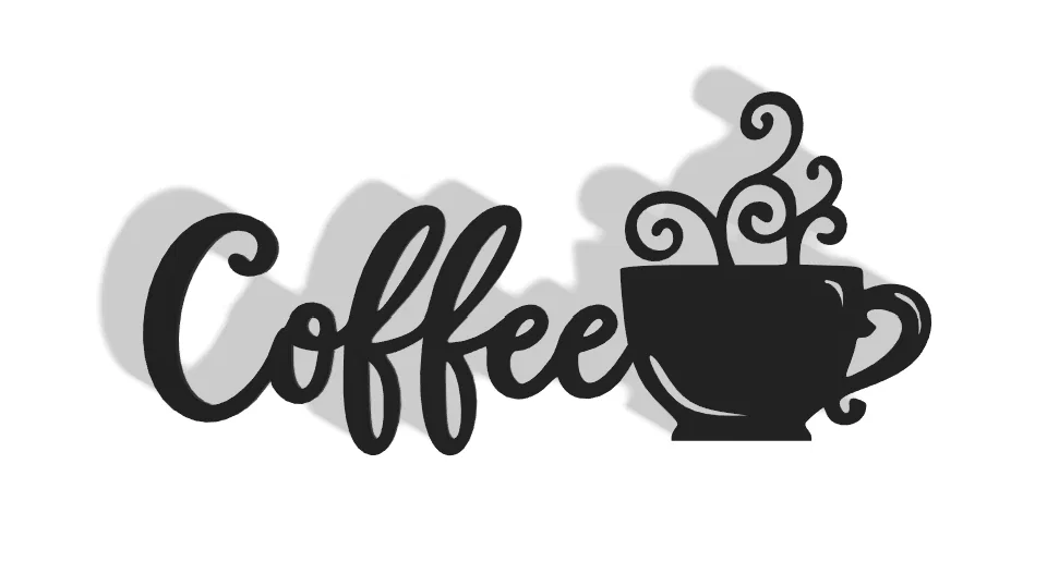 Mô hình trang trí tường Coffee 3D - Phụ kiện decor nhà bếp đẹp - Image 1