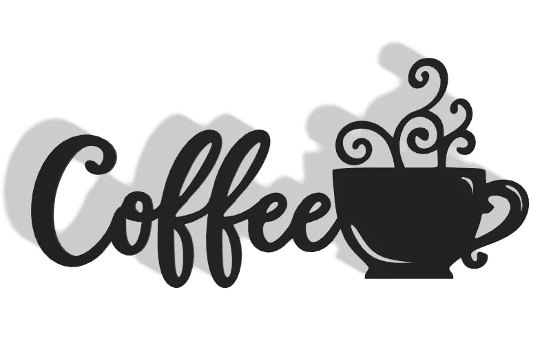 Mô hình trang trí tường Coffee 3D - Phụ kiện decor nhà bếp đẹp