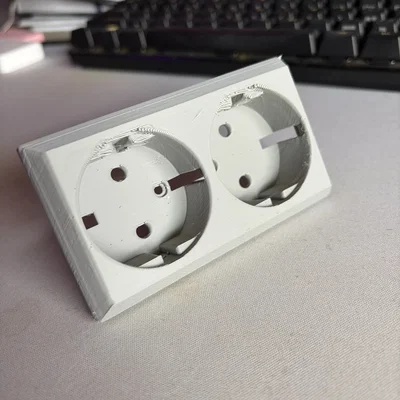 Mặt nạ thay thế cho ổ cắm điện đôi Makel - Tự in 3D sửa chữa