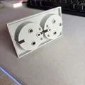 Mặt nạ thay thế cho ổ cắm điện đôi Makel - Tự in 3D sửa chữa - Thumbnail 2